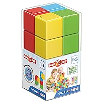 GEOMAG Magicube 1+ Full Color 147 – Cubi Magnetici per Bambini – Monocolore – Confezione da 8 Cubi