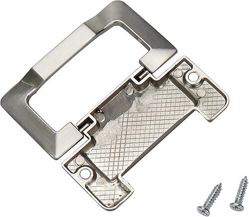 Miniatura 3 de LC LICTOP Manija oculta de aleación de zinc para muebles, puertas de bolsillo cepilladas de níquel, manija de cajón, 6 unidades (2.9 x 1.56 pulgadas)