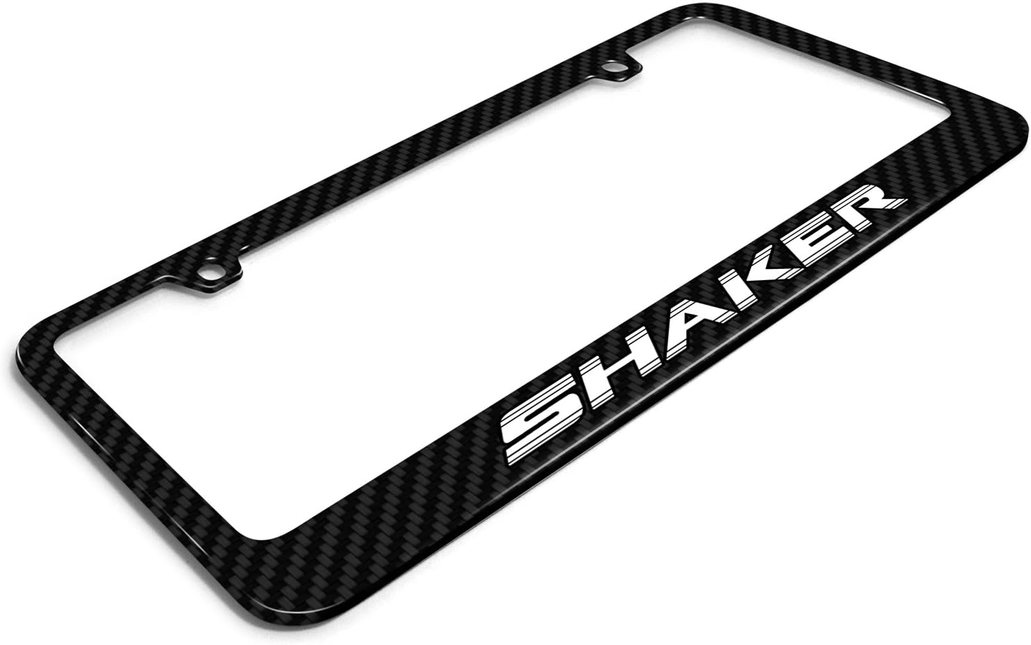 iPick Image Made for Dodge Challenger Shaker Black Real 3K Carbon Fiber Glossy Finish License Plate Frame