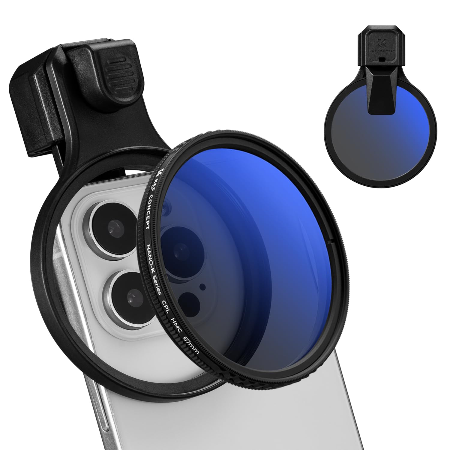 Amazon.com: K&F CONCEPT 67mm Press-on CPL Phone Lens Filter Kit