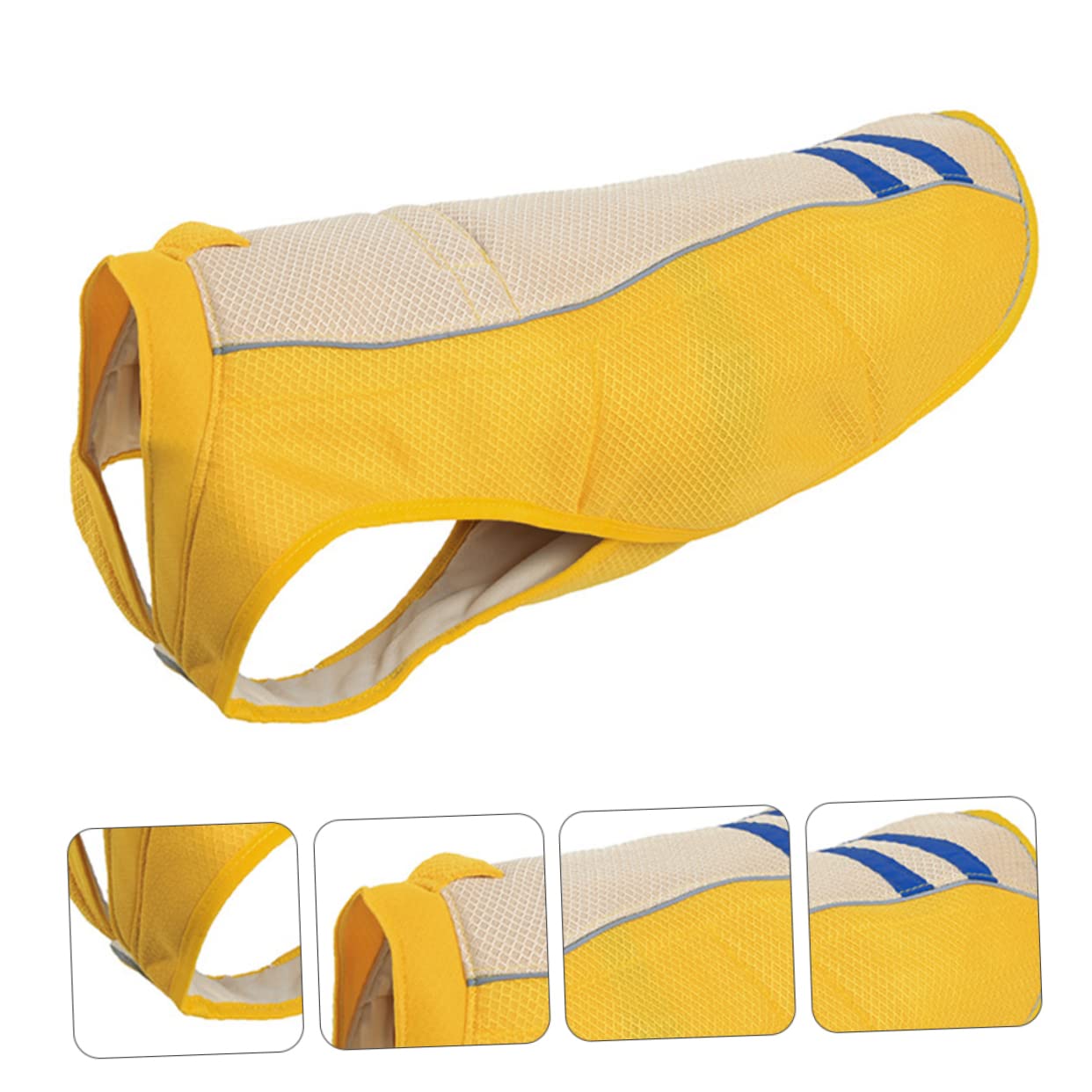 Gilet Rafraîchissant pour Chien Jaune XL, Vêtement été Anti-Chaleur