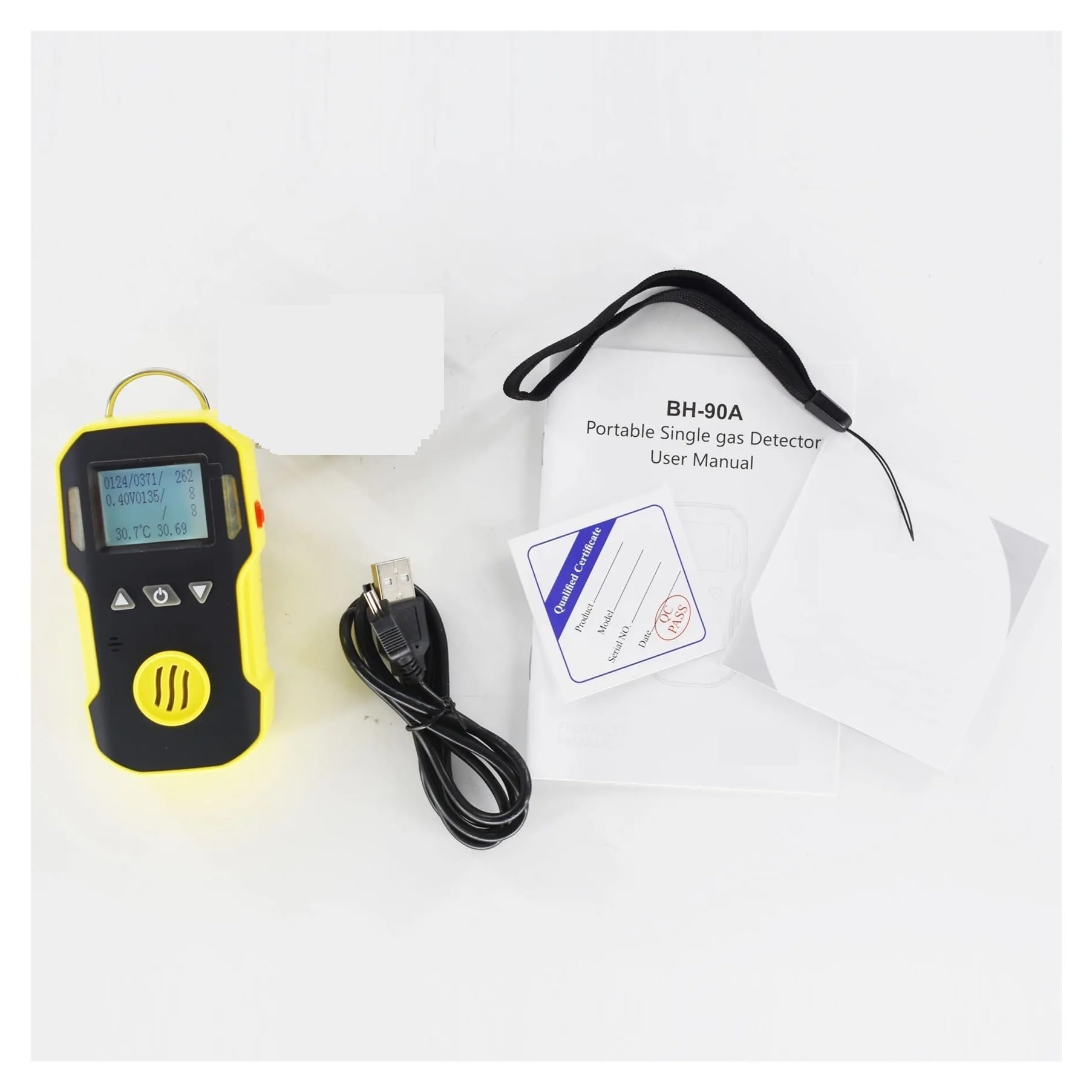 Detector de Gases, Detector de Gas etileno C2H4 portátil Digital BH-90A Medidor C2H4 Recargable por USB 0-100% LEL