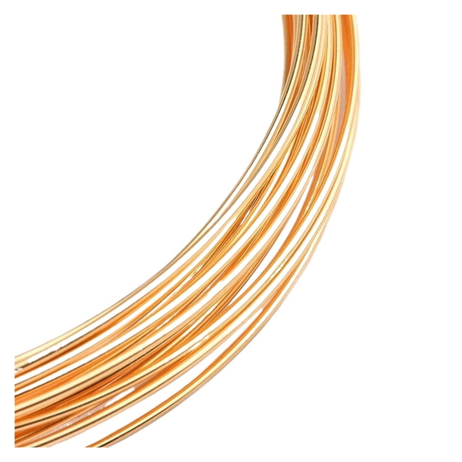 0,25/0,41/0,64/0,8 mm halbharter Gold gefüllter Perlendraht Metallfadendraht for die Herstellung von Goldschmuck Ohrringen DIY(0.81mm 1meter)