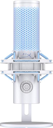 HyperX Quadcast 2 Frost – USB Microphone for Gaming, Streaming and Podcasting, with On-Board Controls, LED Lighting, Removable Shock Mount