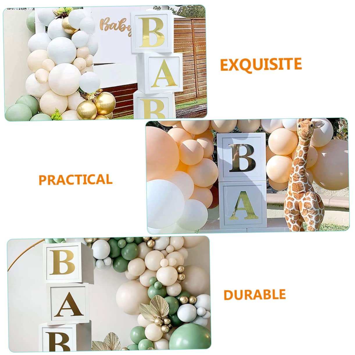 Ballonbox für Babyparty, 1 Satz, Papier, zur Geschlechtsenthüllung
