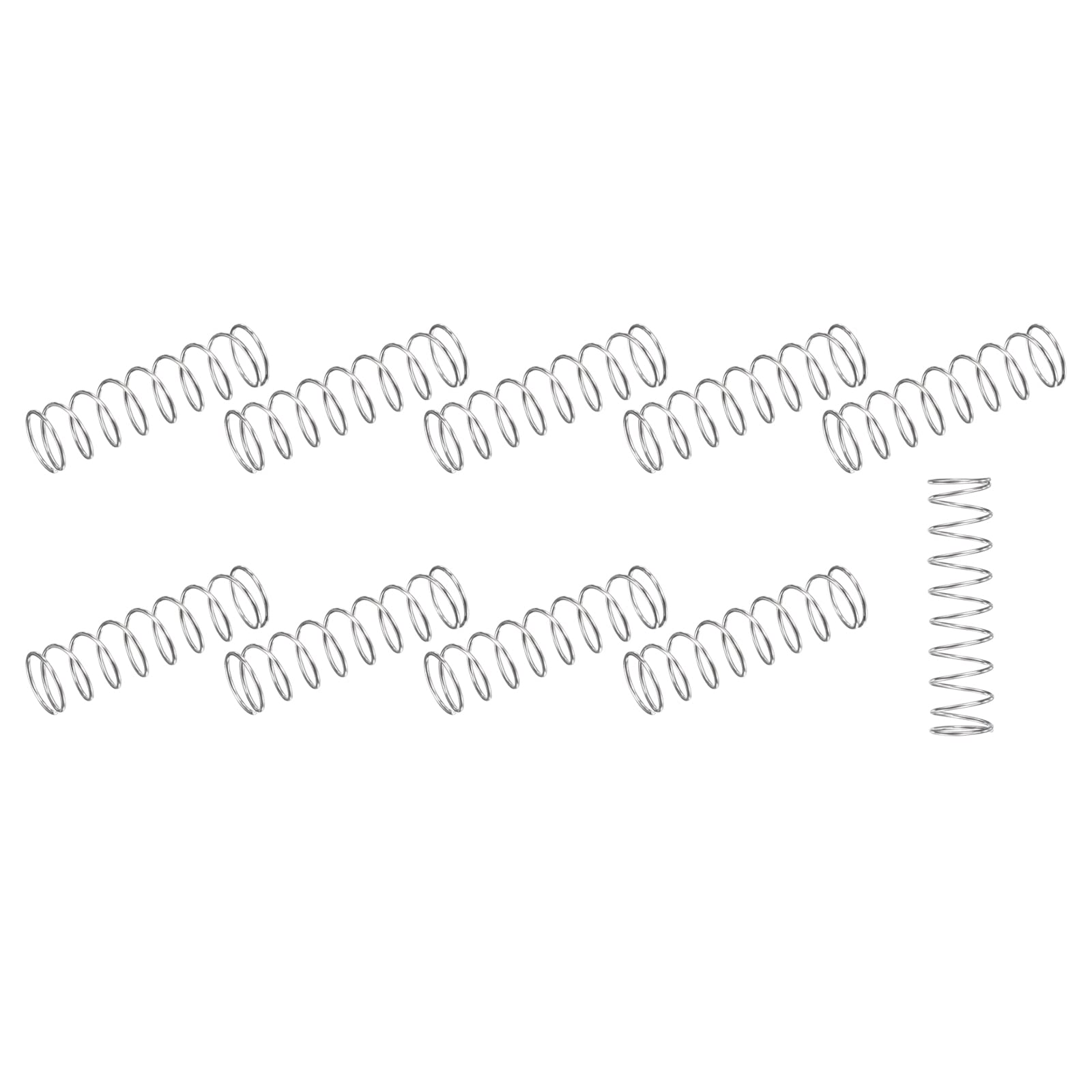 METALLIXITY Compression Springs (0.5x5mm OD,25mm Free Length) 10Pcs,Silver — Amazon image 8