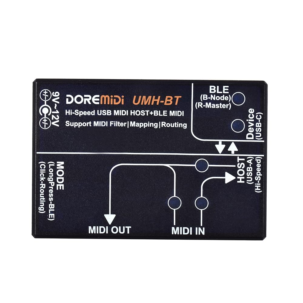 USB HOST BT BLE MIDI de alta velocidad, función USB 2.0, puerto host USB portátil Bluetooth USB MIDI HOST USB-C (UMH-BT)