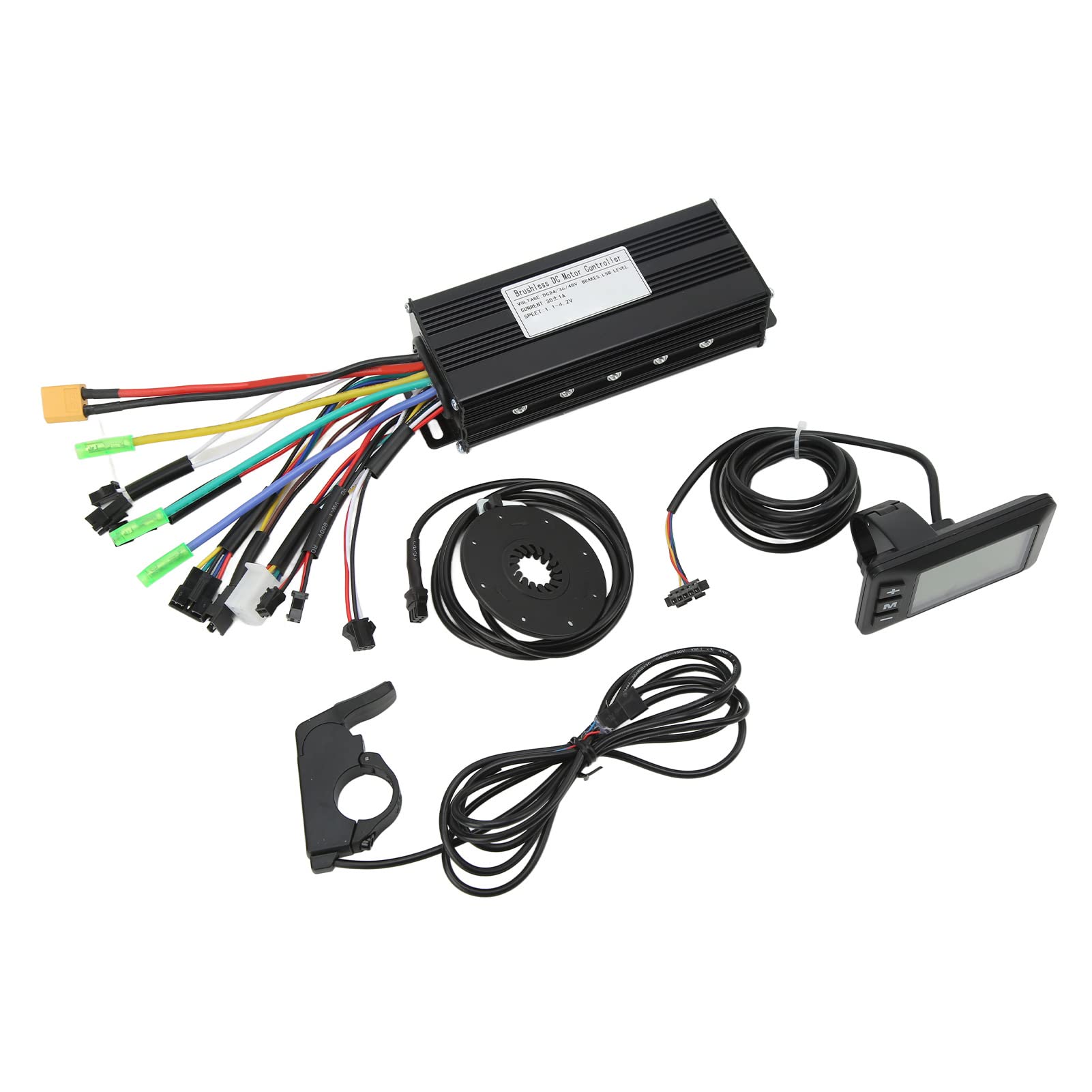 Drfeify Electric Cycling Conversion Kit, 24V 36V 48V 30A Controller with Panel Power Assist Sensor Thumb Throttle for 750W 1000W Brushless Motors