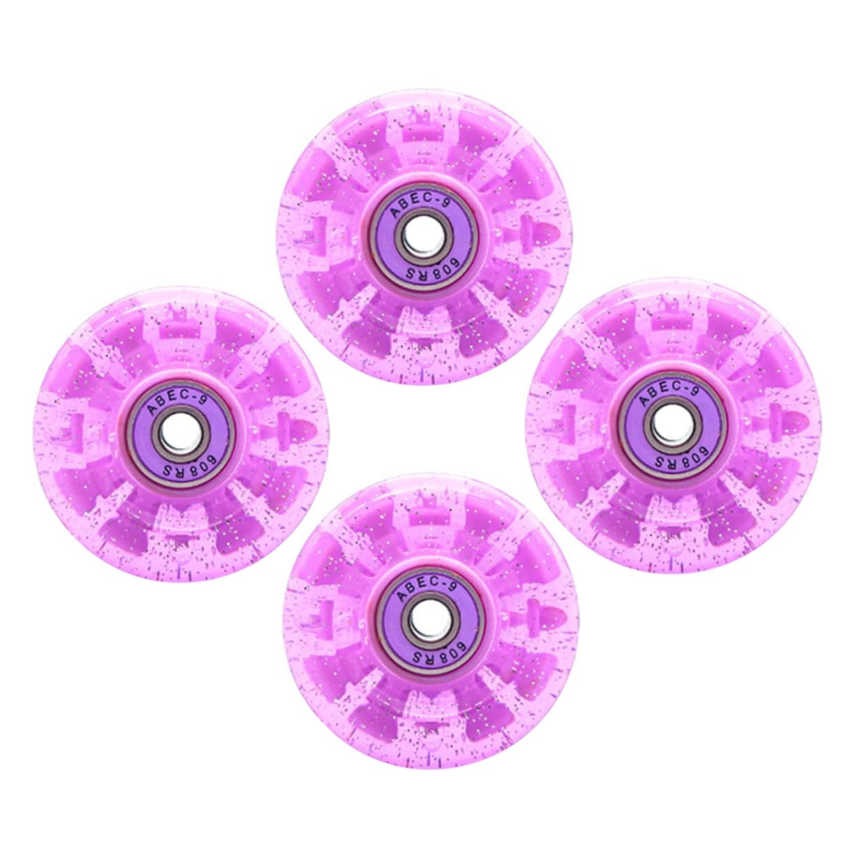 KESYOO Outdoor Roller Skates Wheels Double-row Skating Glowing Wheels for Ice Skates Performance