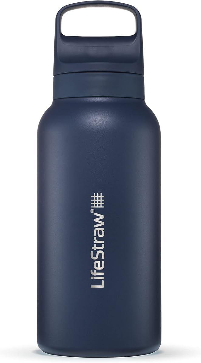 LifeStraw Go Series — Insulated Stainless Steel Water Filter Bottle for Travel