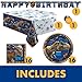 Unique Jurassic World Birthday Party Supplies | Jurassic Park Birthday Party Supplies | Jurassic World Party Supplies Decorations | With Banner, Jurassic World Tablecloth, Jurassic Park Plates, Napkins, Button | Serves 16 Guests