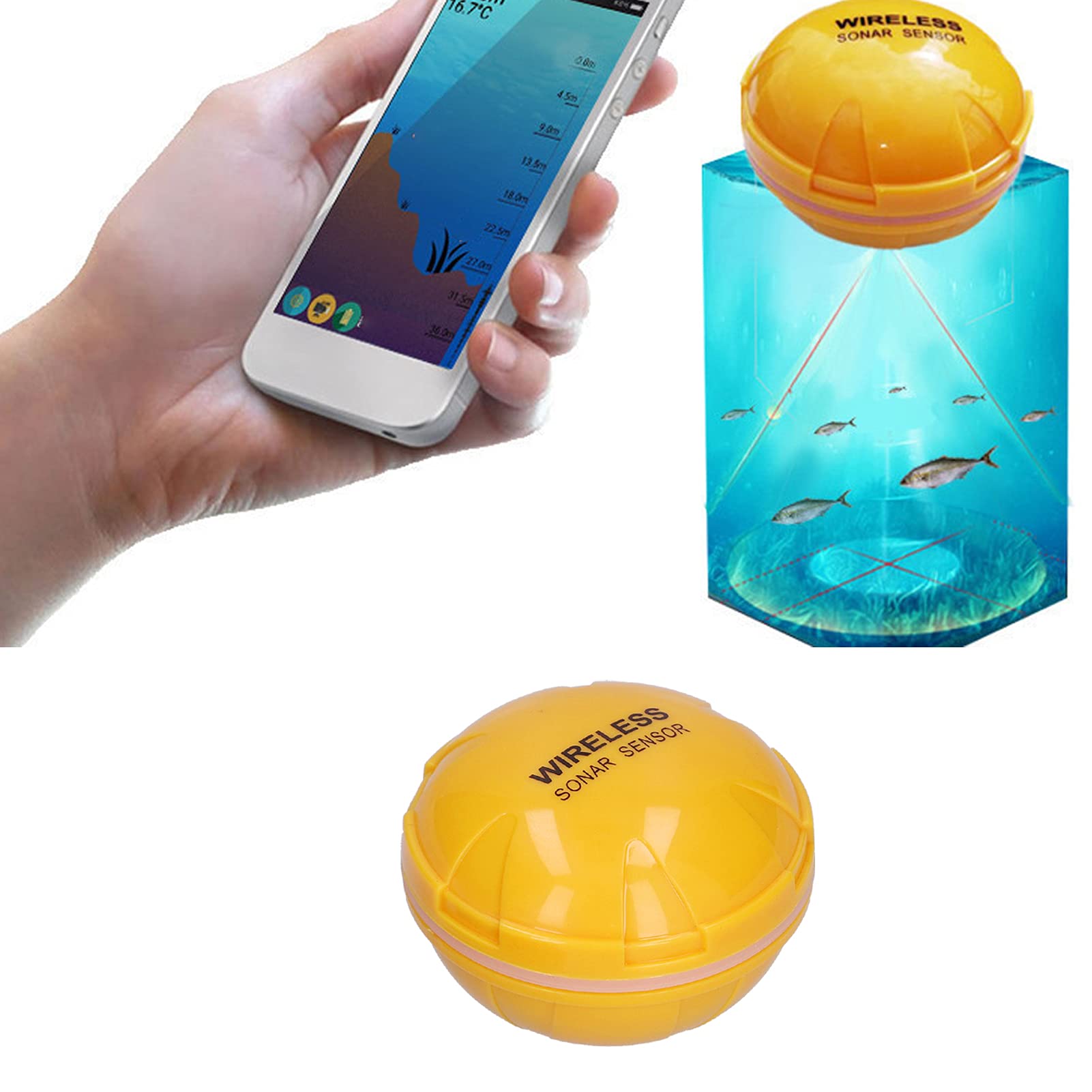 Sensor de Sonda, Sensor de Sonda Portátil de Alta Precisión para Pesca en Canoa para Pesca en Hielo