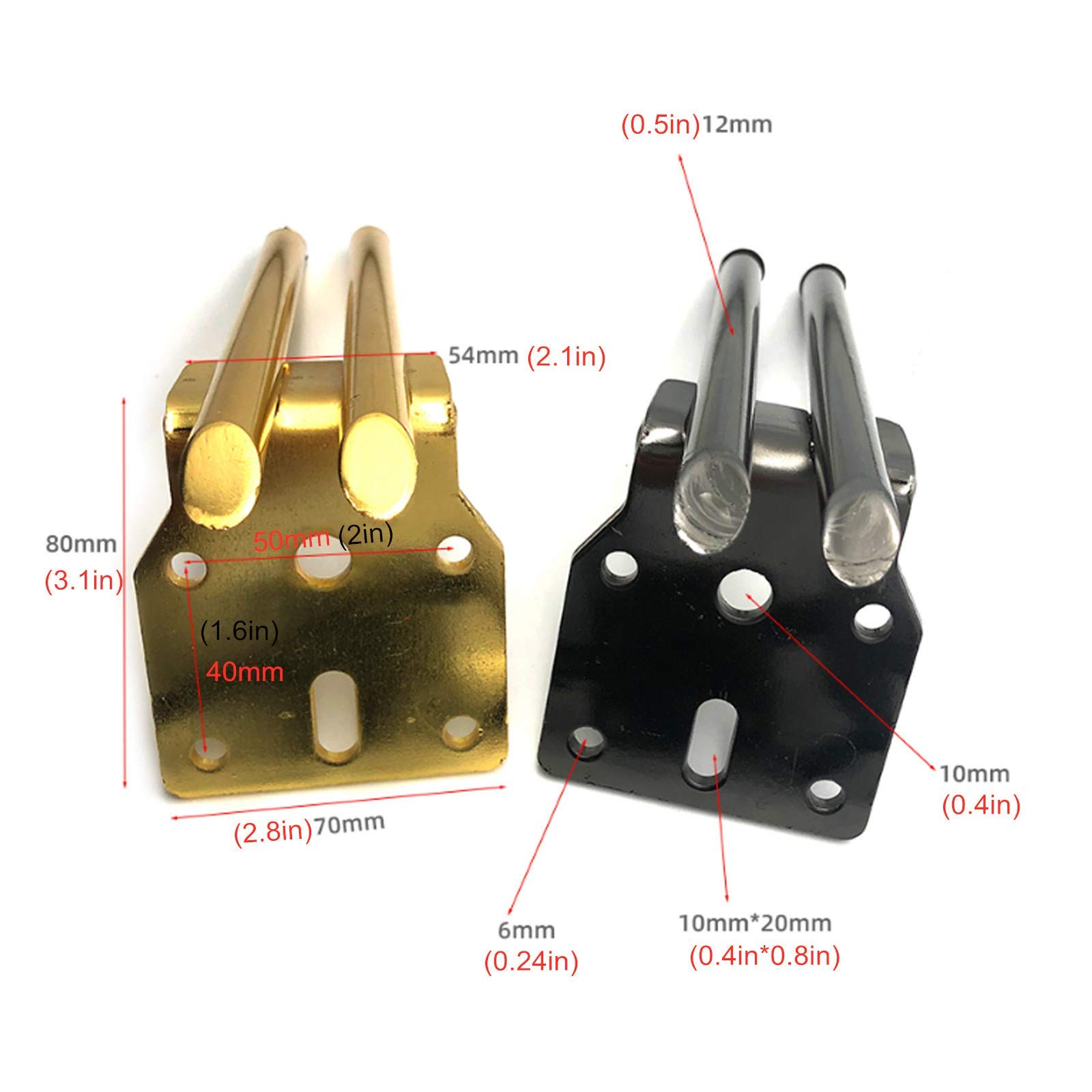 Piedini per mobili in Metallo Stile Moderno Piedini per tavolino Gambe per divani in Ferro Gambe per mobili da Bagno Piedino per Armadio, per Poltrona ottomana, Parti di Ricambio p