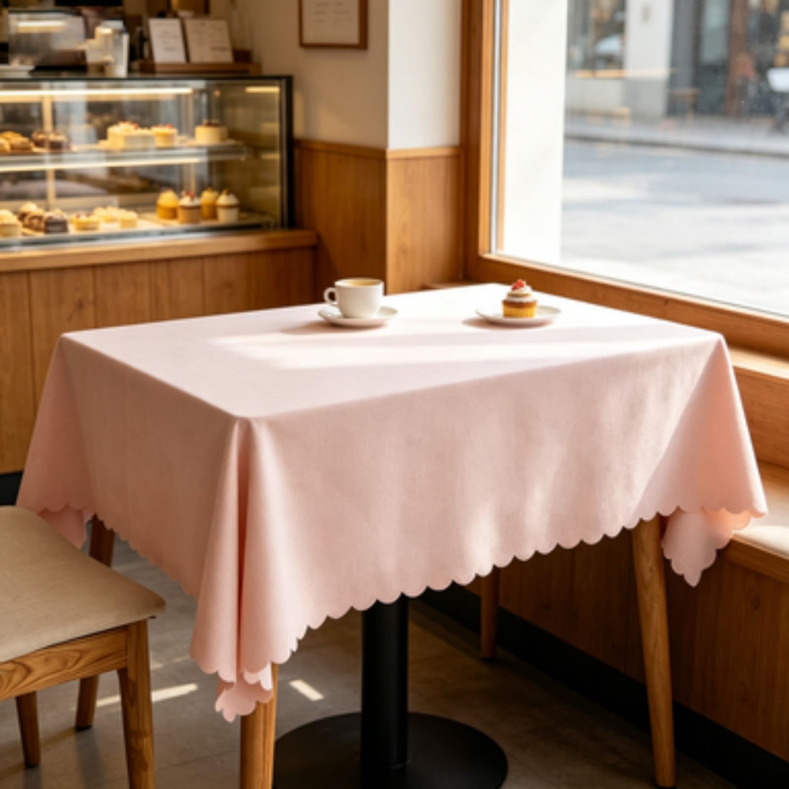 RCYONGQ Table Cloth Wipe Clean Tablecloth Waterproof Stain-Resistant Tablecloth Wipeable Durable Scratch Resistant, Washable For Coffee Kitchen Small Tabletop Decoration(Pink,130x220cm)