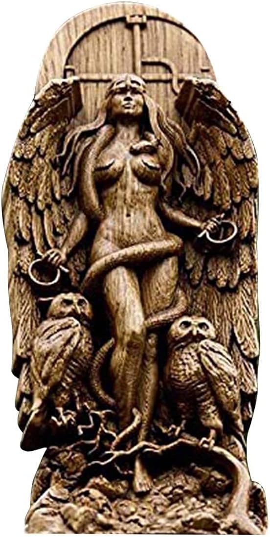 Figura Decorativa Diosa Lilith Resina para Hogar y Jardín