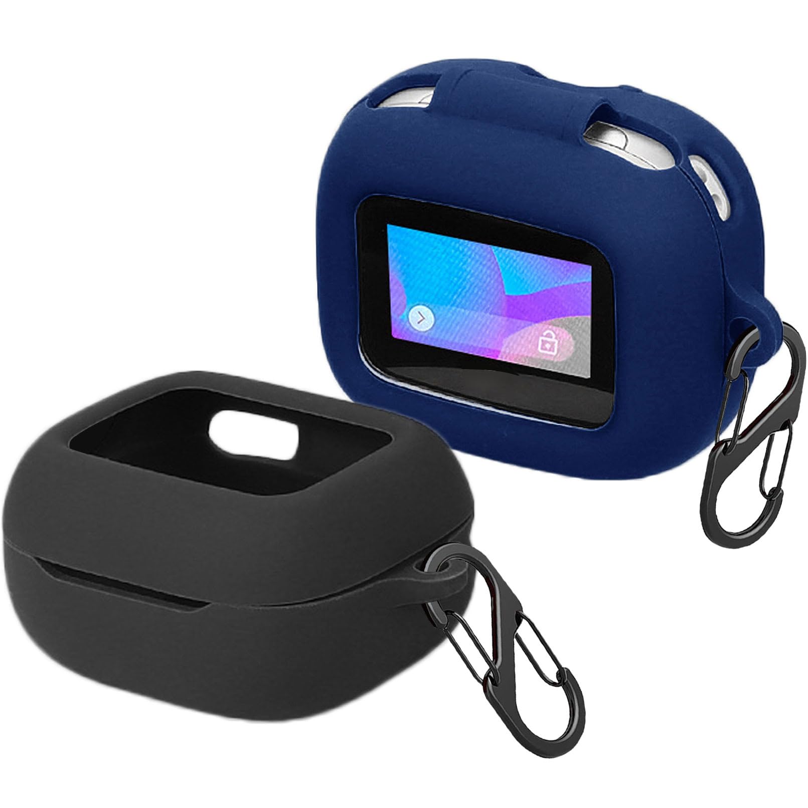 Kwmobile Silikon-Hülle Für JBL Live Flex 3 / Buds 3 / Beam 3 – Mit Handschlaufe, Dunkelblau