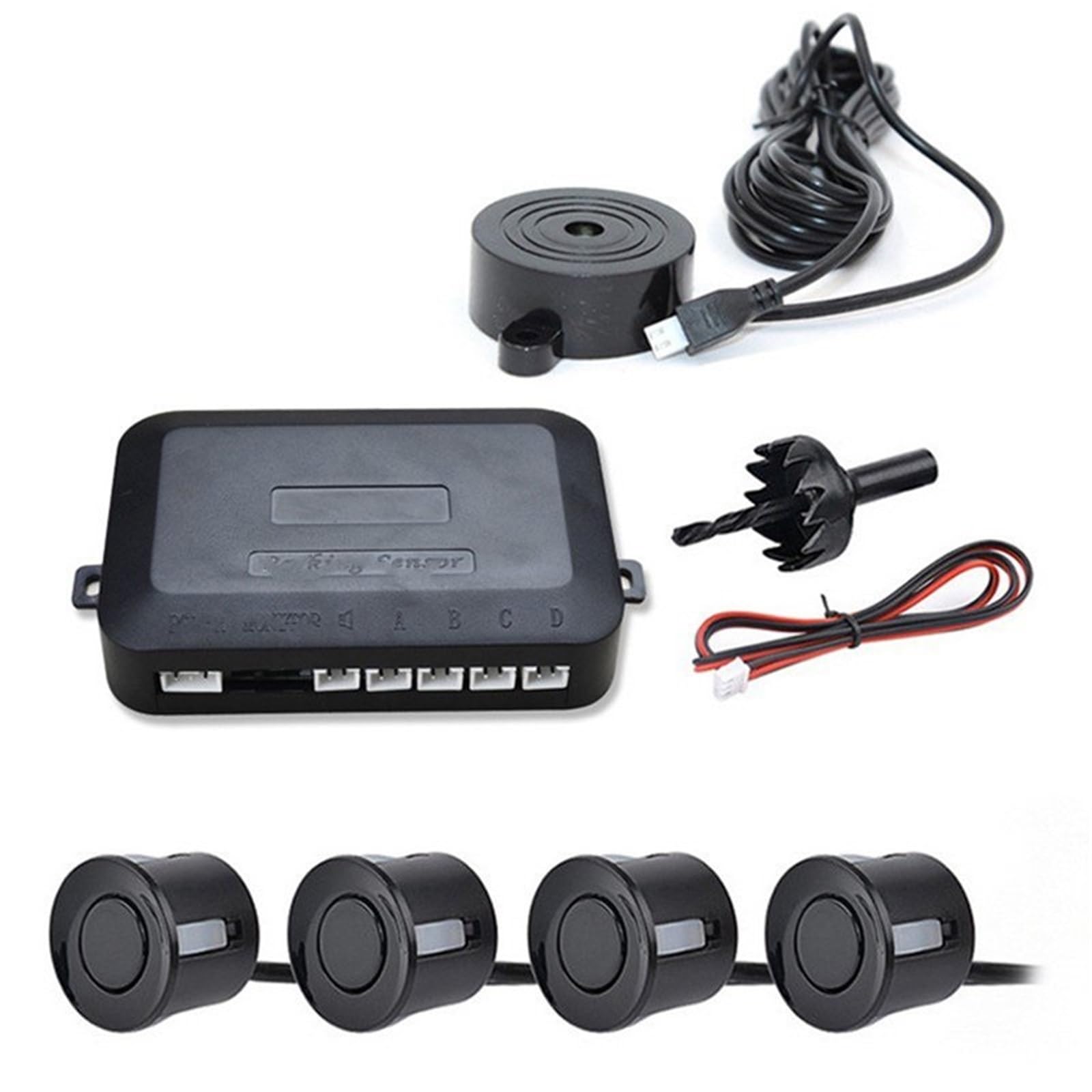 Aparcamiento Reverse Assist Kit Sensor Aparcamiento Para Coche 12 V 22 Mm Sensores Universales Zumbador Radar Marcha Atrás Indicador Alerta Sonora Sistemas Sonda Geomagnéticos