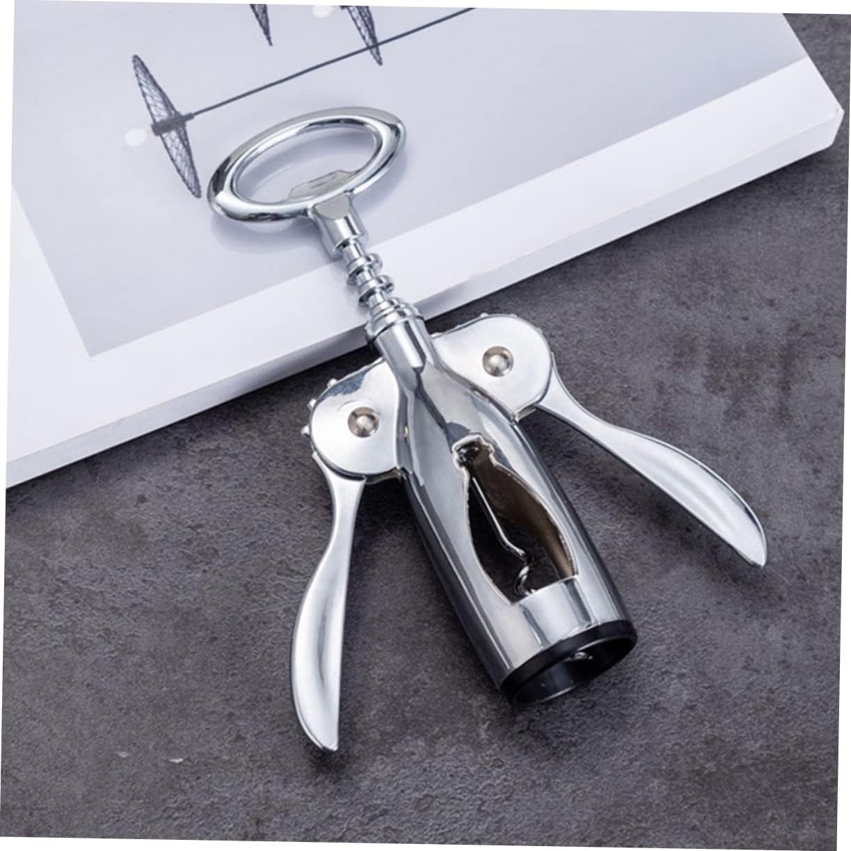VOSAREA Corkscrew Wine Bottle Opener Non-Stick Worm Heavy Duty Red Wine Opener for Home and Restaurant Compact Foil Cutter Included