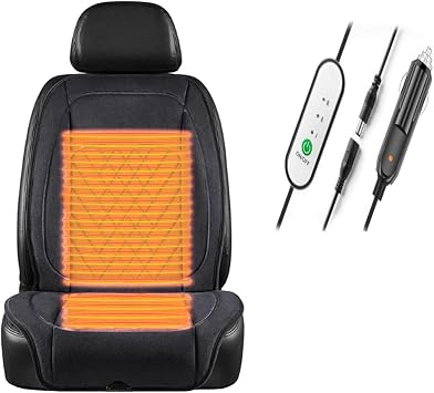 Super warm and comfortable professional, Driver Seat Cushion, Super Warm Flannel Seat Cover, Includes snow shovel,Black-Singleseat