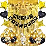 Black Gold Birthday Decorations black gold