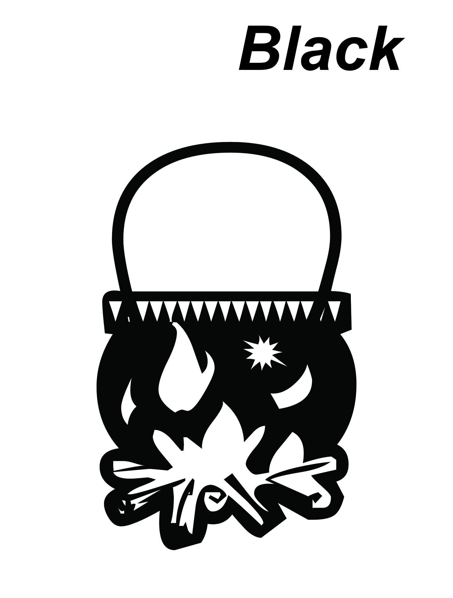 Black Seal Cutting|Kiln|Cauldron|Kama|Stove|Pot|Pan|Firewood|Flame