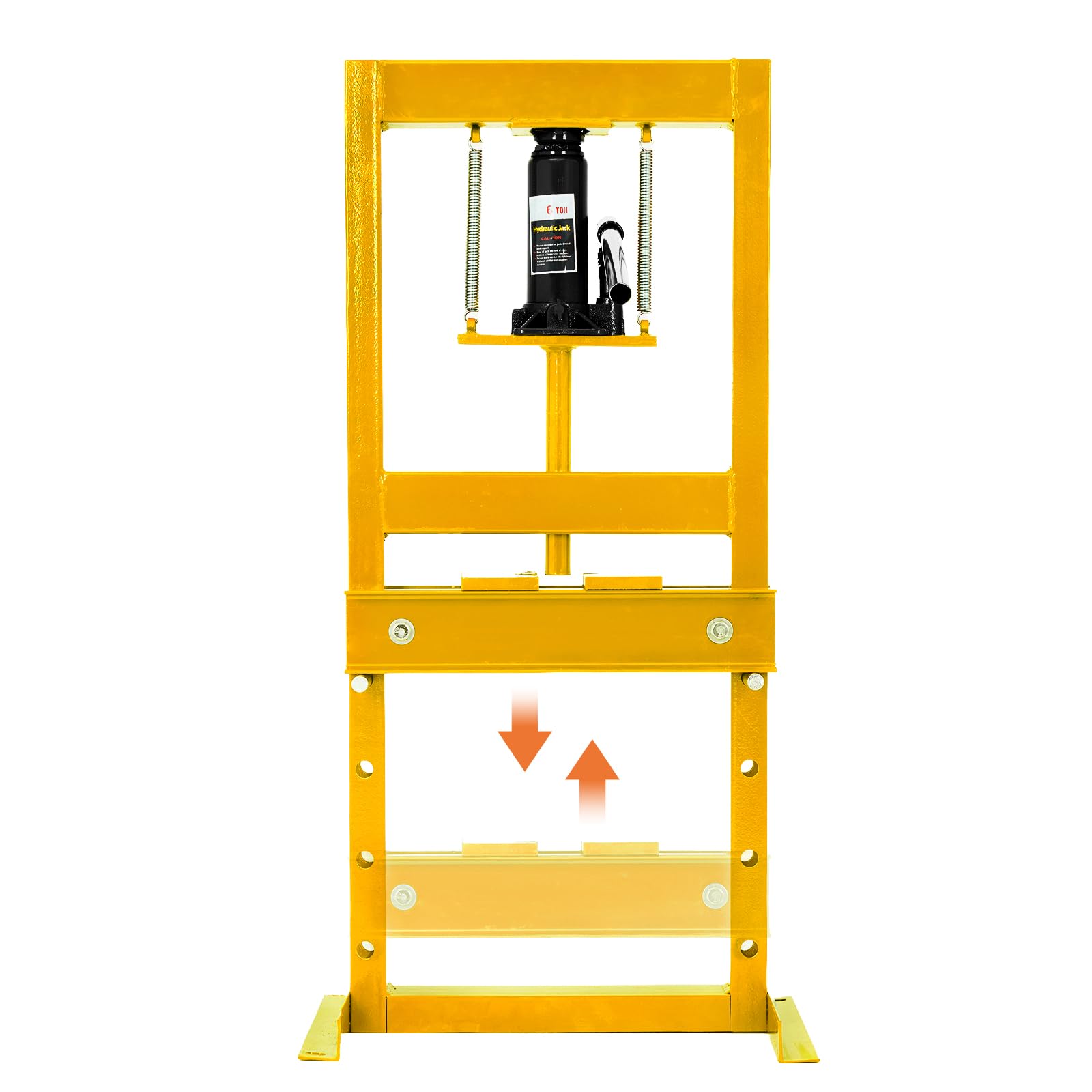 Garvee Robuste 6T Hydraulikpresse H-Rahmen – Schwerlast Werkstattpresse mit 2 Stahlplatten & 4-fach verstellbarem Bett – Perfekt für Metallbearbeitung, Lagerauspressung, U-Gelenke & Automobilreparatur