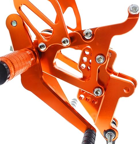 Miniatura 5 de Reposapiés de motocicleta ajustable de aluminio Billet para Yamaha YZF R6 2003 2004 2005 (gris)