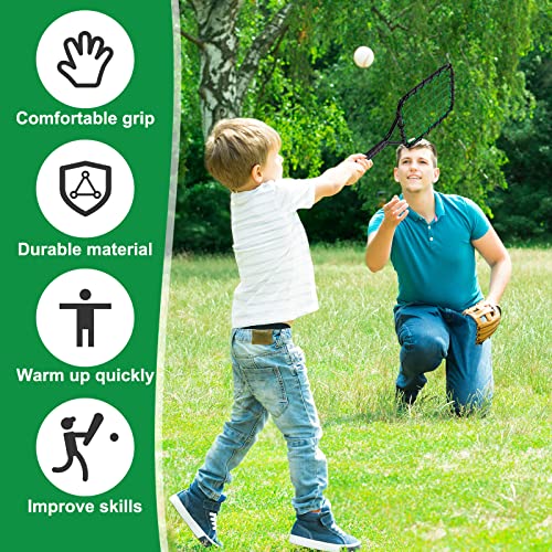 Meooeck Baseball Fungo Racket Light Weight Bat Racket 12 Oz Fungo Bat Baseball Training Equipment For Coaches Youth Parents Drills Control And Accuracy Practicing, Black Green #TOP3