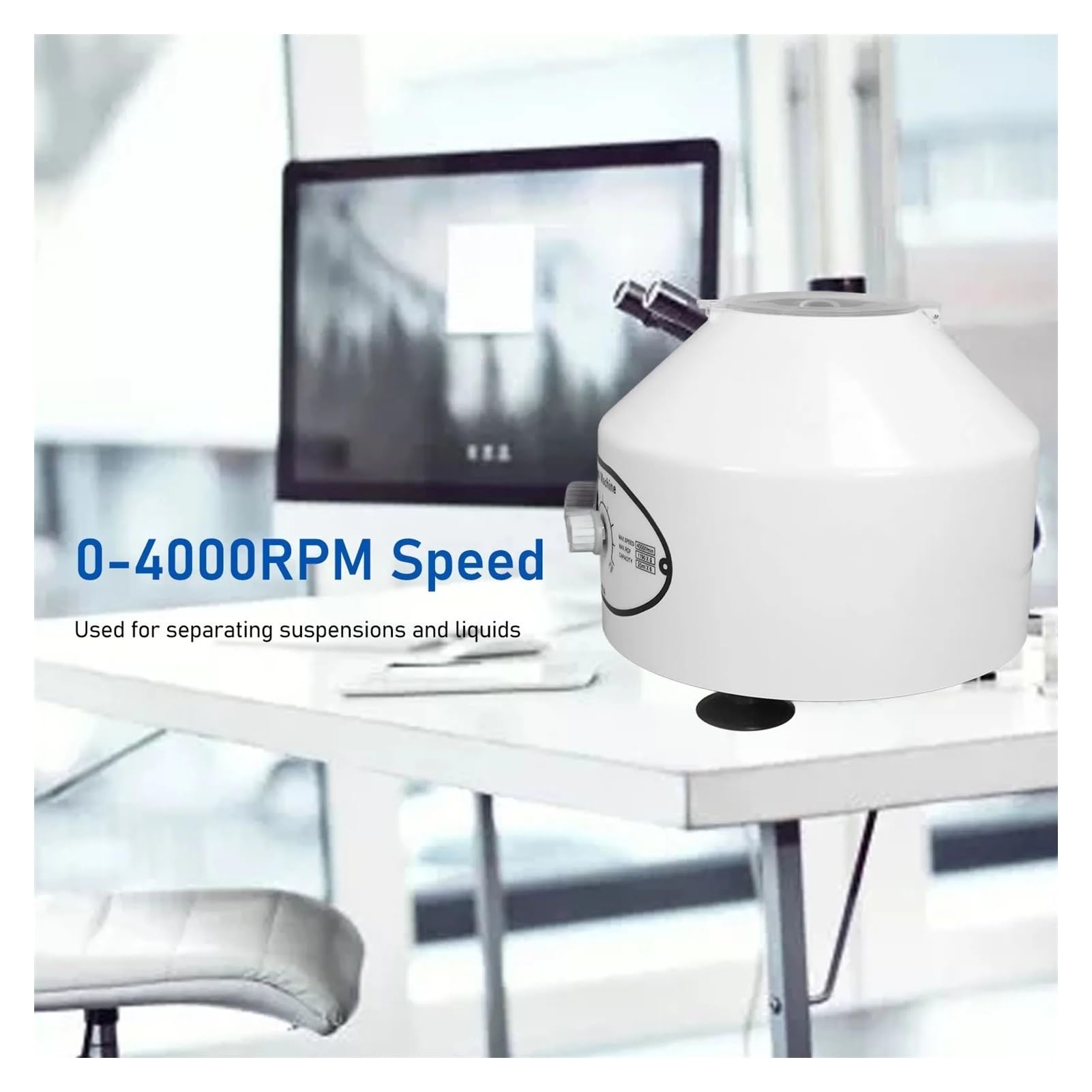 Centrífuga de mesa, Centrífuga De Sobremesa Laboratorio 1790xg Máquina Eléctrica Con Temporizador Y Control Velocidad Tubos 12mlx6