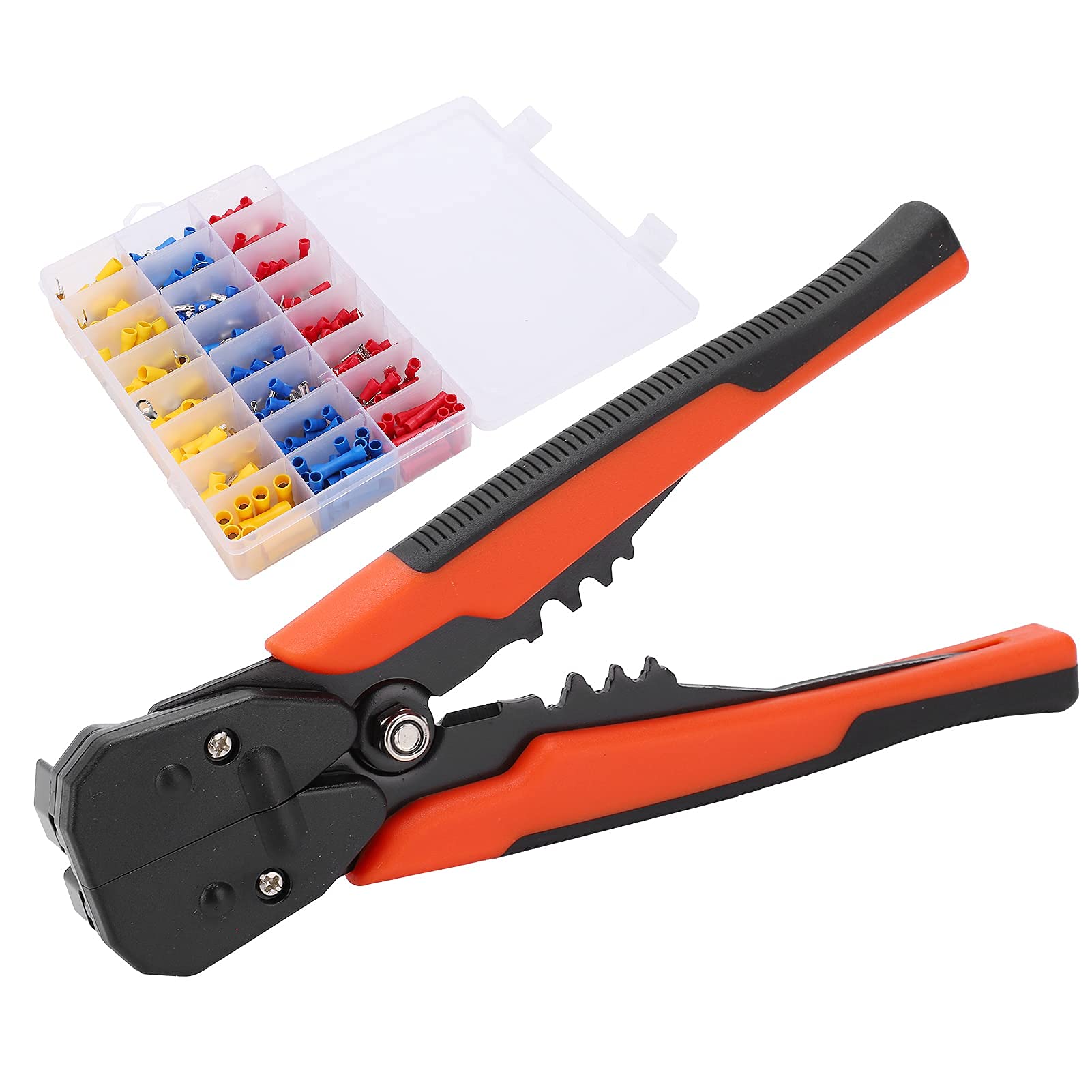 Juego de 400 terminales de cable con pelacables, kit de conector de alambre, terminales de cableado de conector de crimpado, acopladores aislados para aplicaciones marinas y automotrices, varios