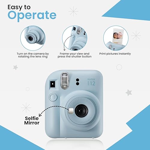Miniatura 4 de Fujifilm Instax Mini 12 - Paquete de accesorios para cámara instantánea Instax Mini 12 y funda personalizada compatible + película Fuji Instax (50