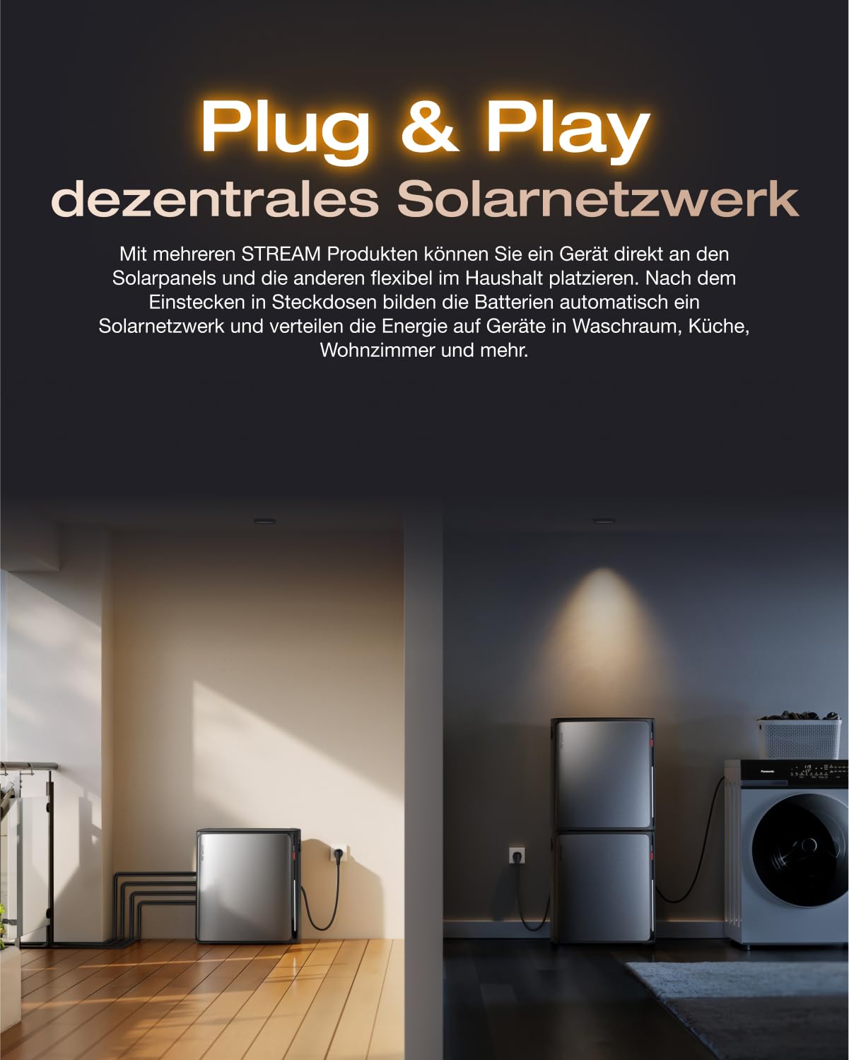 ECOFLOW STREAM Ultra X 3,84kWh, 0%VAT Balkonkraftwerk mit Speicher 4 MPPT 2800W Solareingang 2300W Dual AC-Anschlüsse, All-in-One Stromspeicher mit Wechselrichter 23kWh Kapazität 6000 Zyklen,Plug&Play