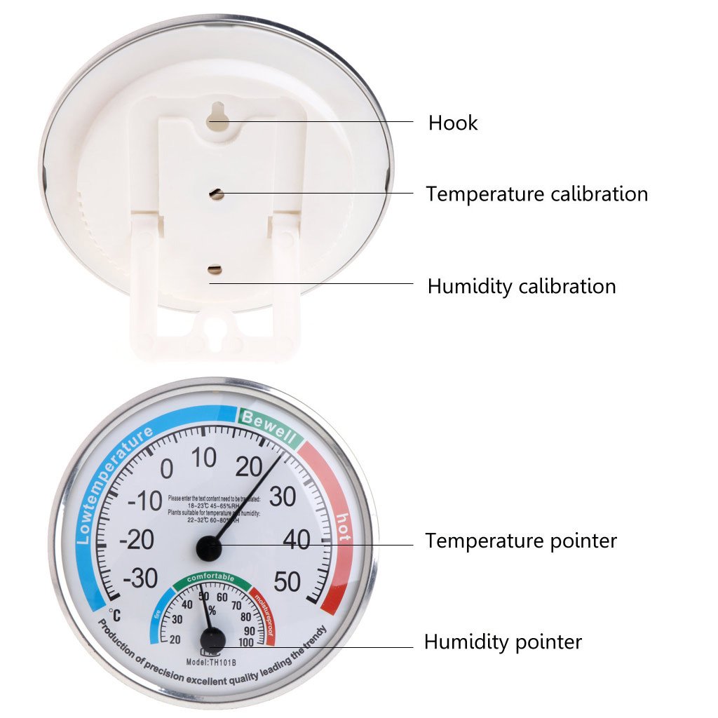 NA. Newesoutorry Thermometer Hygrometer Temperature Meter Humidity Gauge Household Analog Monitor for Sauna Home Office Outdoor