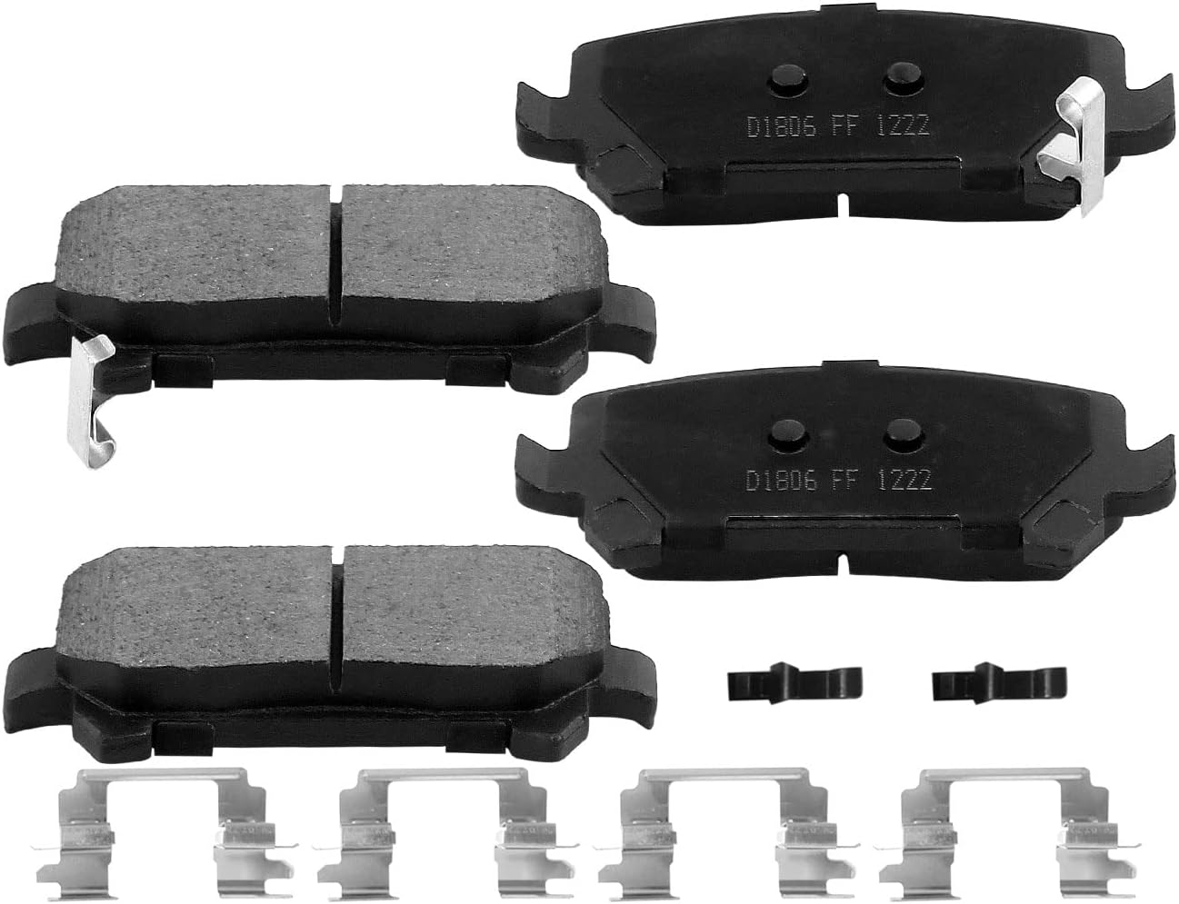 AFA Motors Rear Ceramic Brake Pads Kit for Chevrolet Colorado and GMC Canyon (2015–2020)