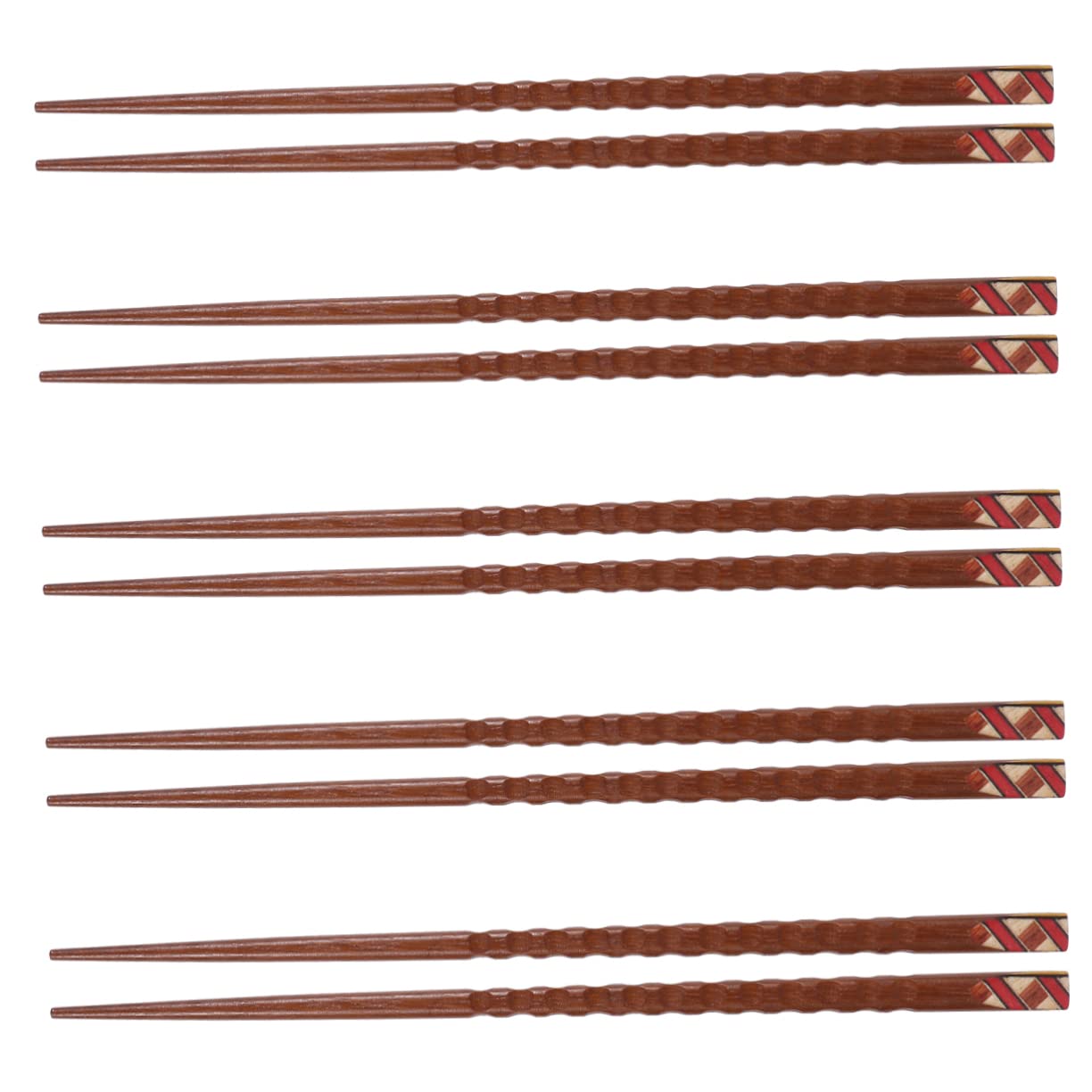 Support de baguettes 1 ensemble 5 paires de baguettes pointues pour enfants Chapstick Sushi Set Baguettes coréennes Baguettes rustiques vintage Nouilles Ustensiles Baguettes Ramen Baguettes en bois