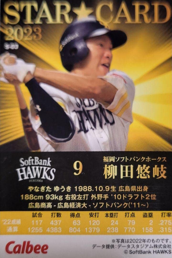 プロ野球チップス　柳田悠岐 S42 【柳田悠岐/福岡ソフトバンクホークス】カルビー 2024 プロ野球
