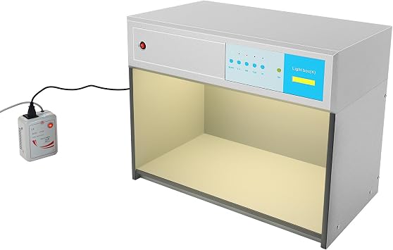 Bacocoo Color Matching Cabinet with LED Strip Lights, 4 Light Smart RGB Controlled Light Booth for Textile Printing, Lab Color Assessment of Color Fastness, Dimmable Color Changing Lighting.