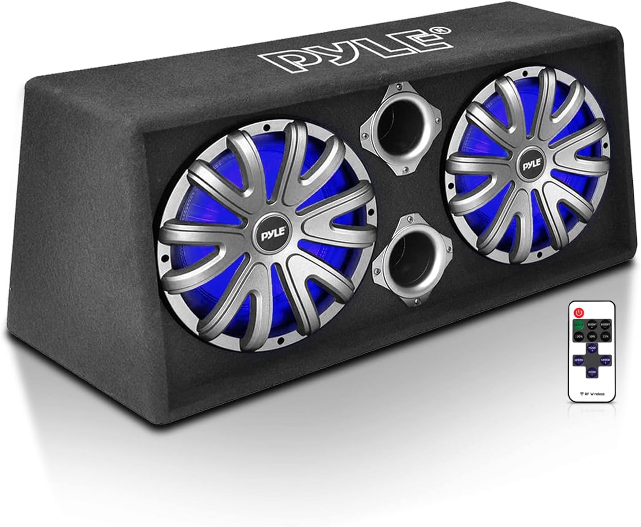 Buy Dual Subwoofer Box System 10'' 500Watt Slim Mount Truck Audio