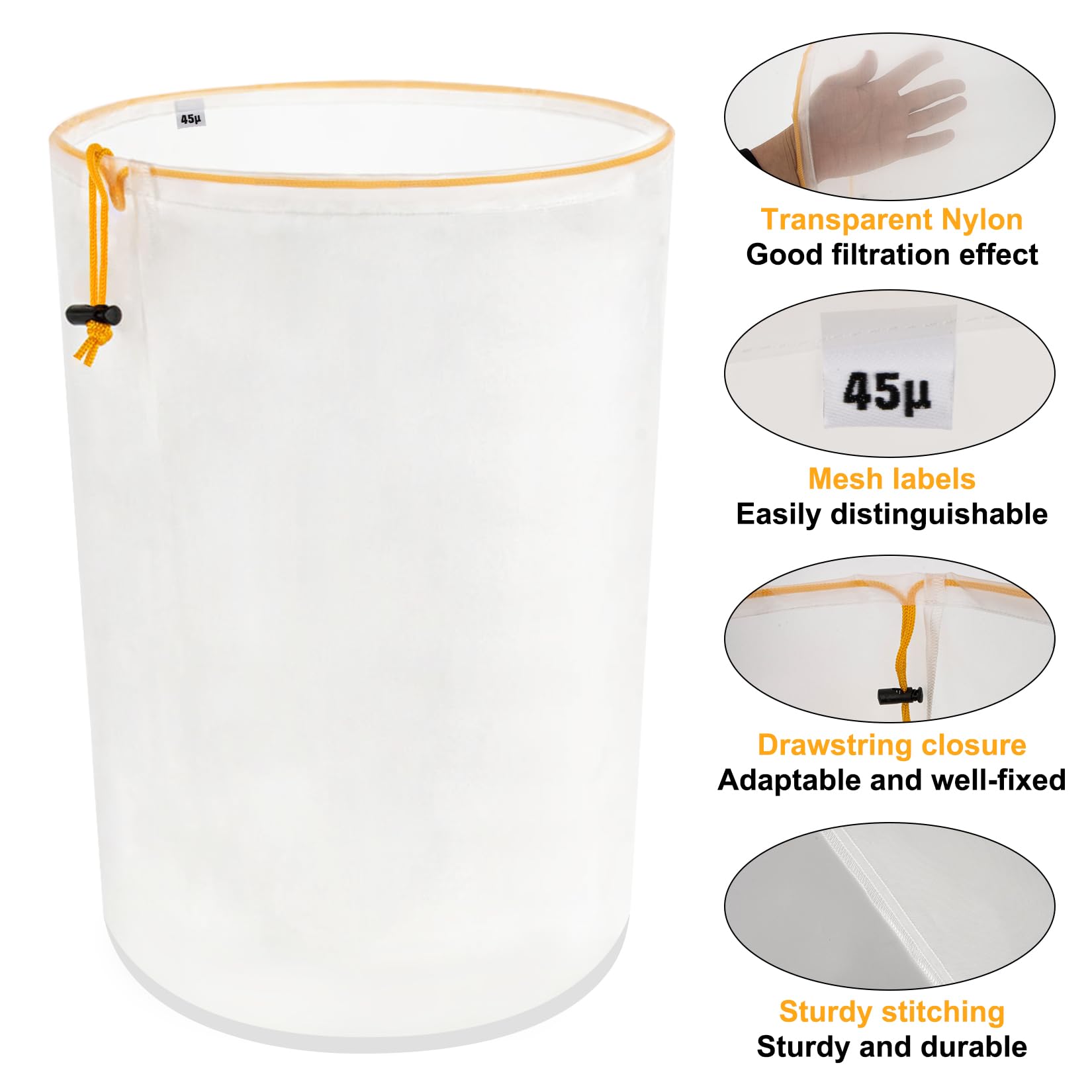5 Gallon Filter Bag - Fine Nylon Mesh -2