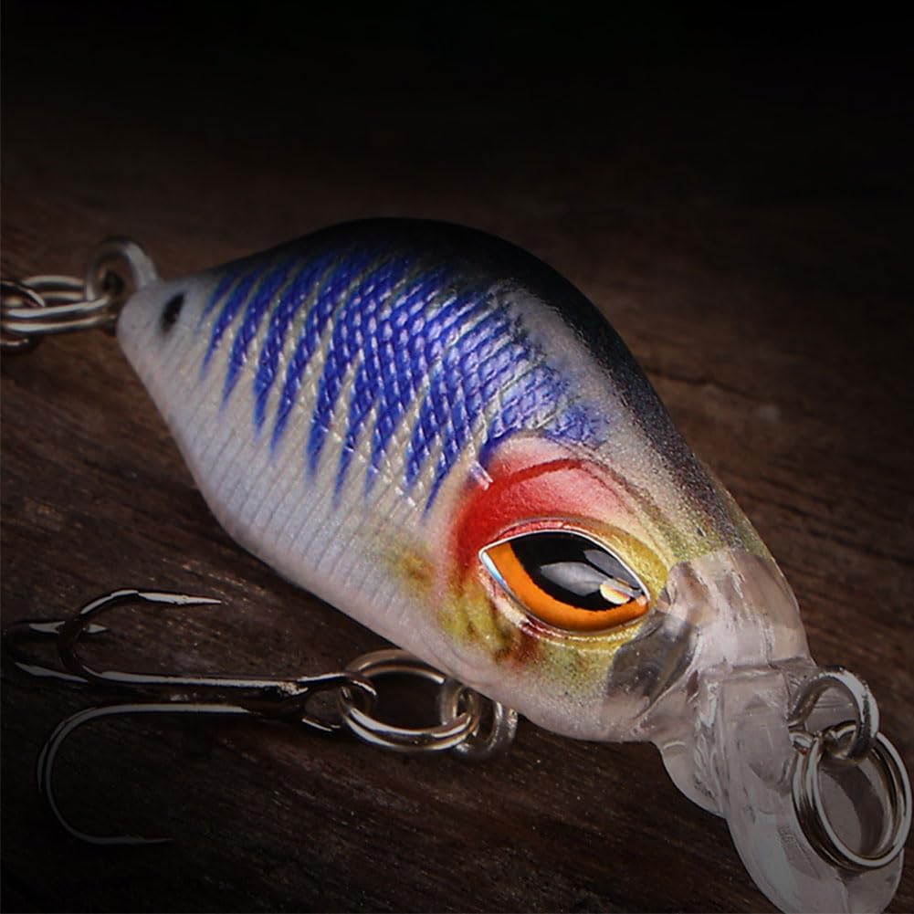 Generic 8 Uds Mini Crankbait Wobbler Señuelos de Pesca Cebo Duro Swimbait para Peces Depredadores lubina Trucha Walleye Pike
