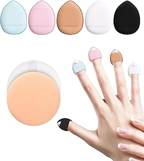 LICHUANUK Finger Powder,Mini Powder Puff,for Foundation Concealer Cosmetic Foundation Sponge Makeup Tool Powder