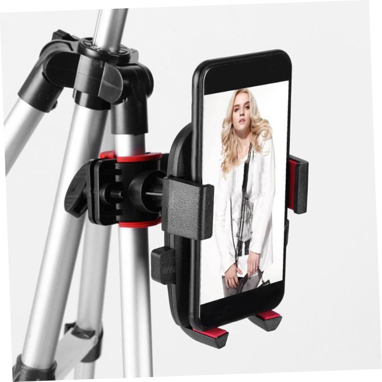 Zerodeko Luce ad Anello LED Supporto per Telefono e Treppiede per Selfie Video Streaming e Trucco e Dimmerabile Alimentato Tramite USB Colore Casuale