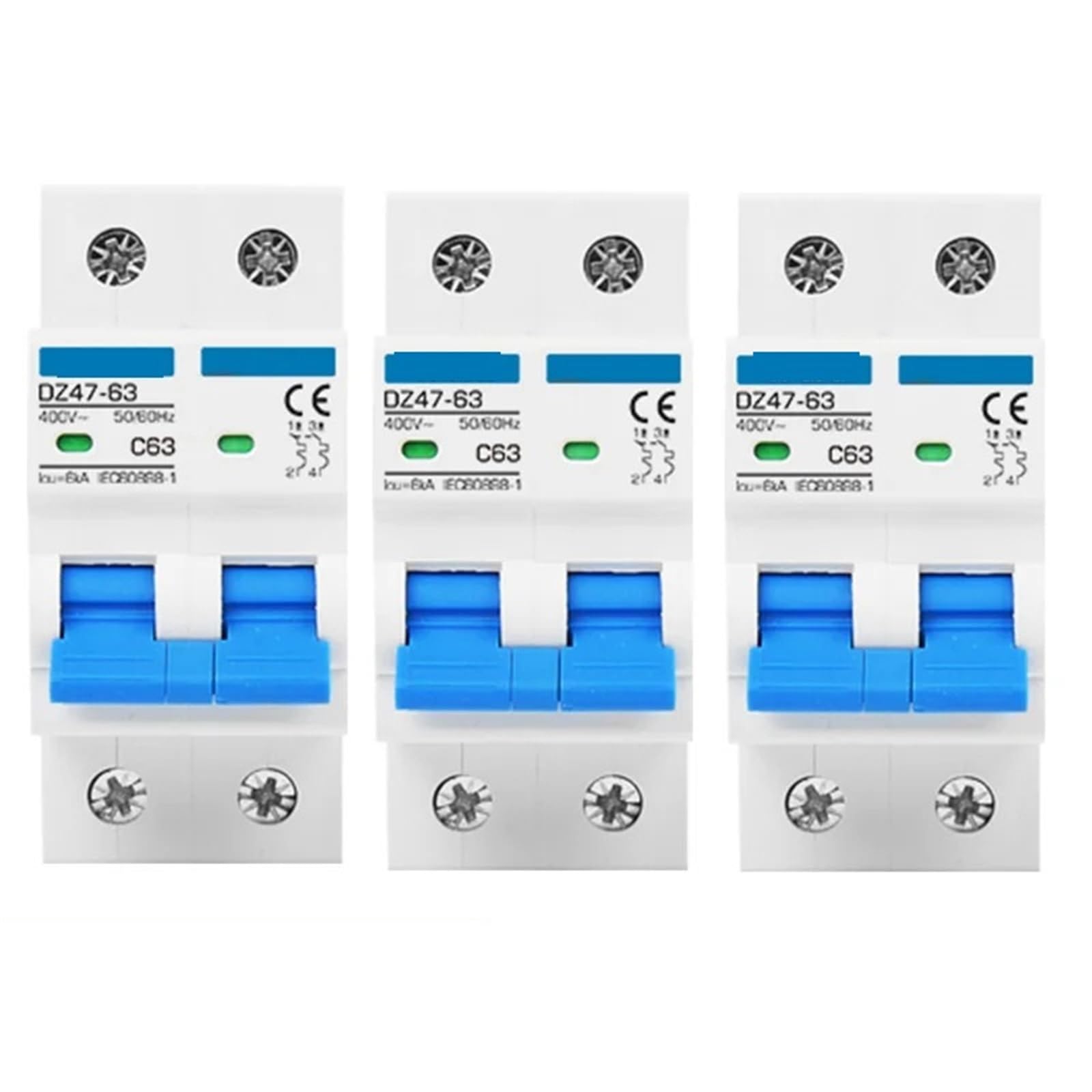 YFHGULBTK AC Type Circuit Breaker 2P MCB 6A 16A 20A 25A 32A Current Protector 230V 400V Voltage Short Overload Power 1Pcs(32A,1P)