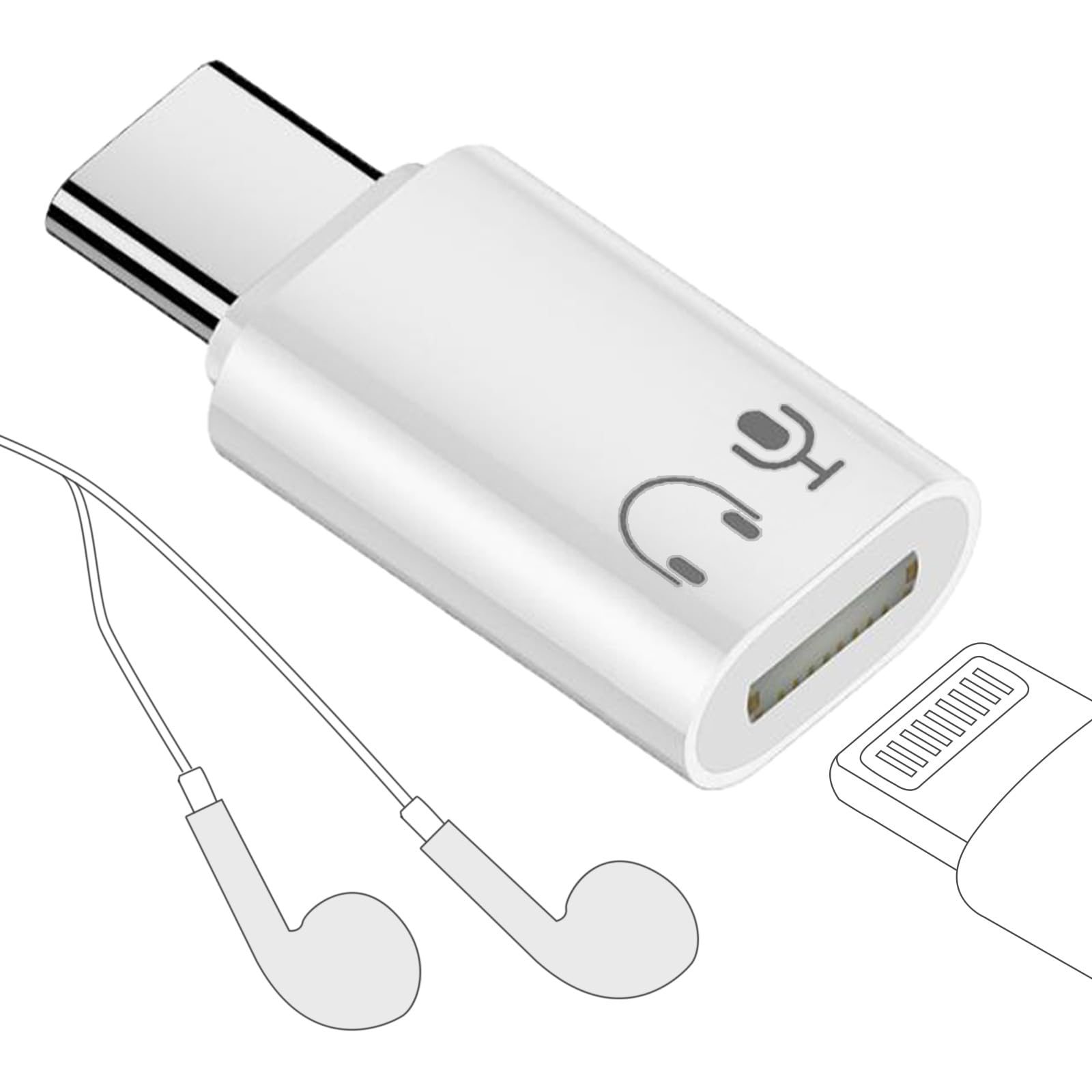 Amazon.co.jp: Lightning イヤホン 変換アダプター Type-C用｜iPhone