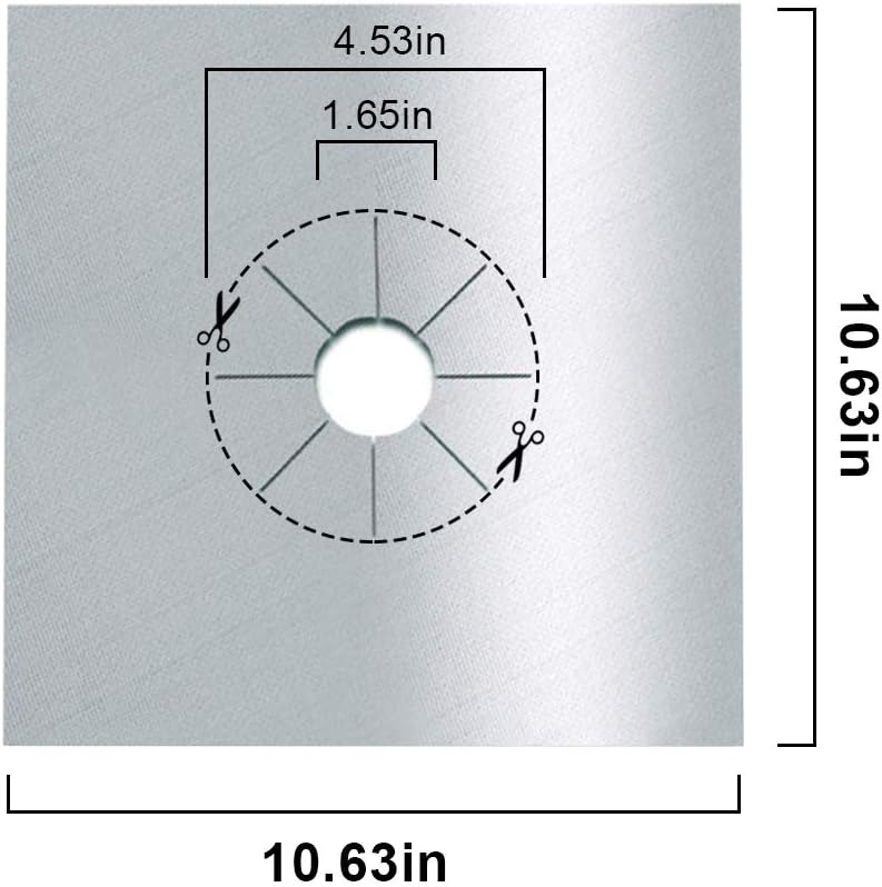 Stove Burner Covers Triple Thickness 0.3MM, 10 Pack Non-stick Gas Range Protectors Liners, Square Stove Burner Liner Cover 10.6 in x10.6 in, Silver Stovetop Covers : Appliances