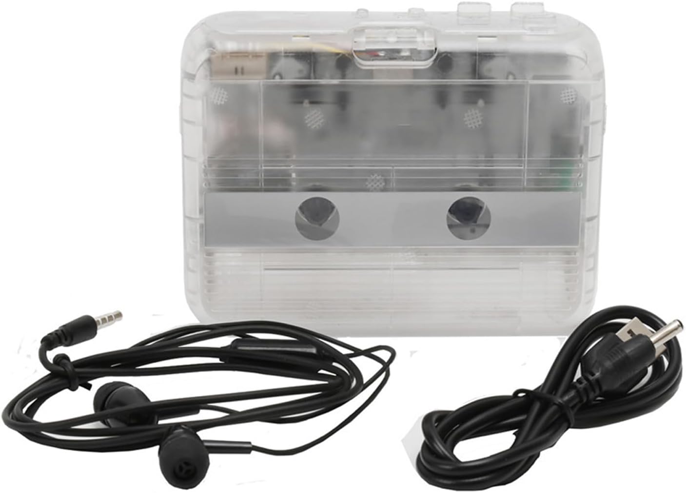 FM Search Cassette Player with USB Import, Mode and Earphone Set for Portable and Home Listening Portable Cassette Player Mode Tape USB Import Fm Radio Headphone Port Home Set