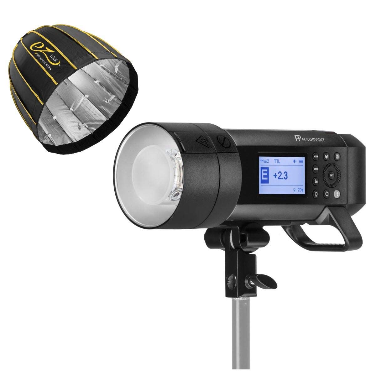 Flashpoint XPLOR 400PRO TTL Battery-Powered Monolight with Built-in R2 2.4GHz Radio Remote System (w