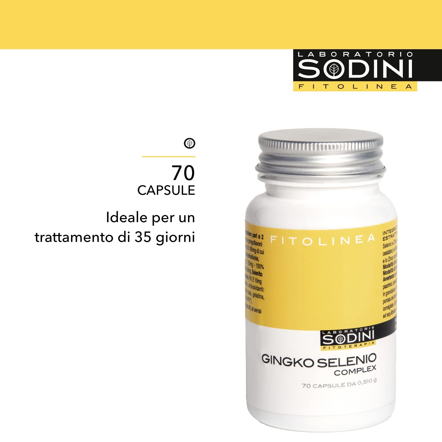 Gingko Selenio Complex Vegetali Naturali, Confezione da 70 Capsule