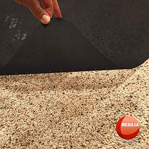 image for Resilia Office Desk Chair Mat – for Carpet (with Grippers) Black, 36