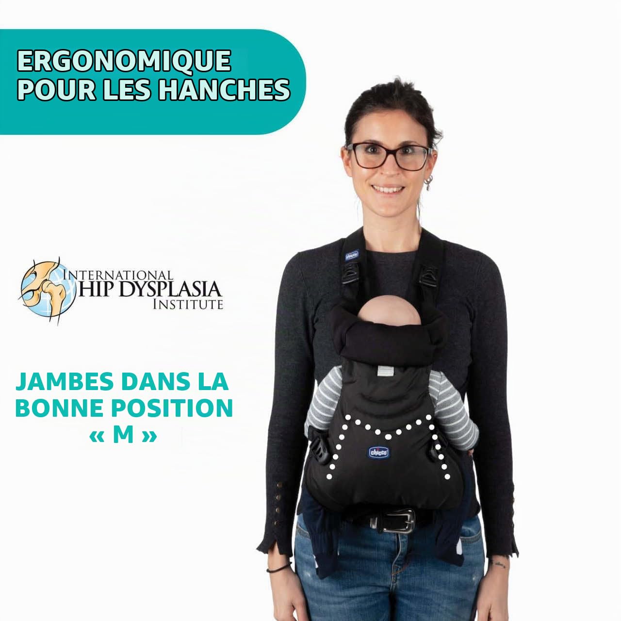 Chicco EasyFit Porte-bébé Ergonomique - Multi-Positions - Assise large - Convient à toutes les Morphologies - Idéal dès la Naissance - Moongrey